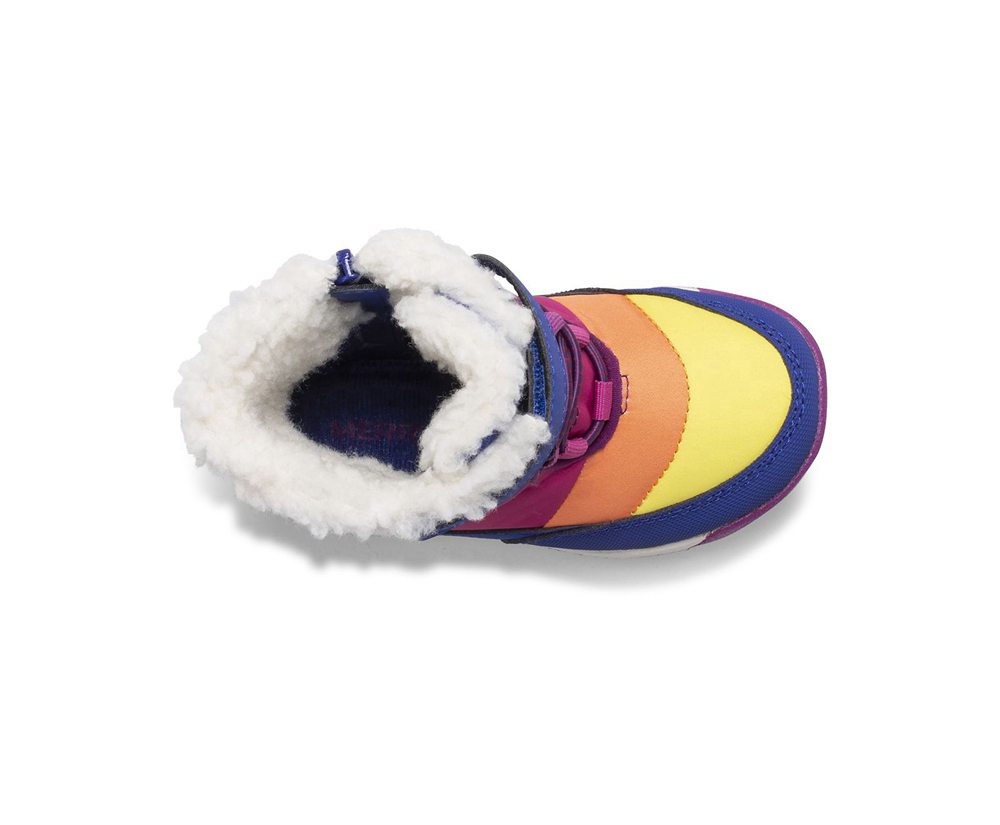Merrell Boots Blue/Multicolor - Alpine Puffer Waterproof Jr. - Kids 70TIOYUGC